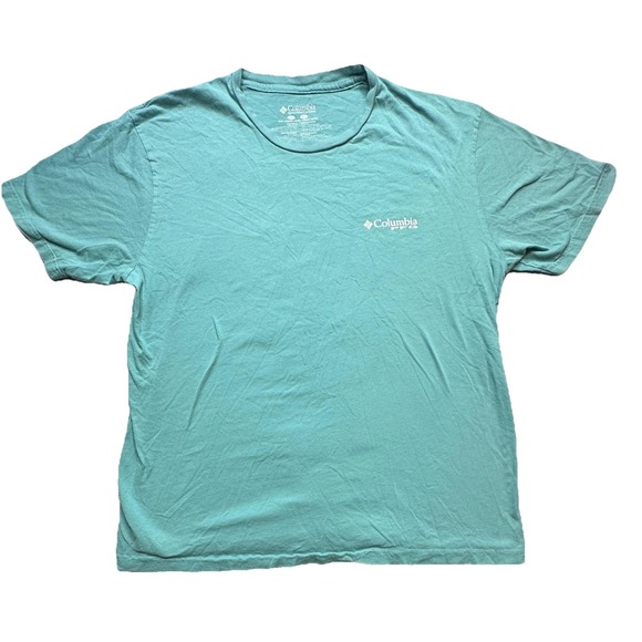 Columbia PFG Shirt‎ Mens XL Green Free Hugs Shark Graphic Fishing Tee - Picture 2 of 10